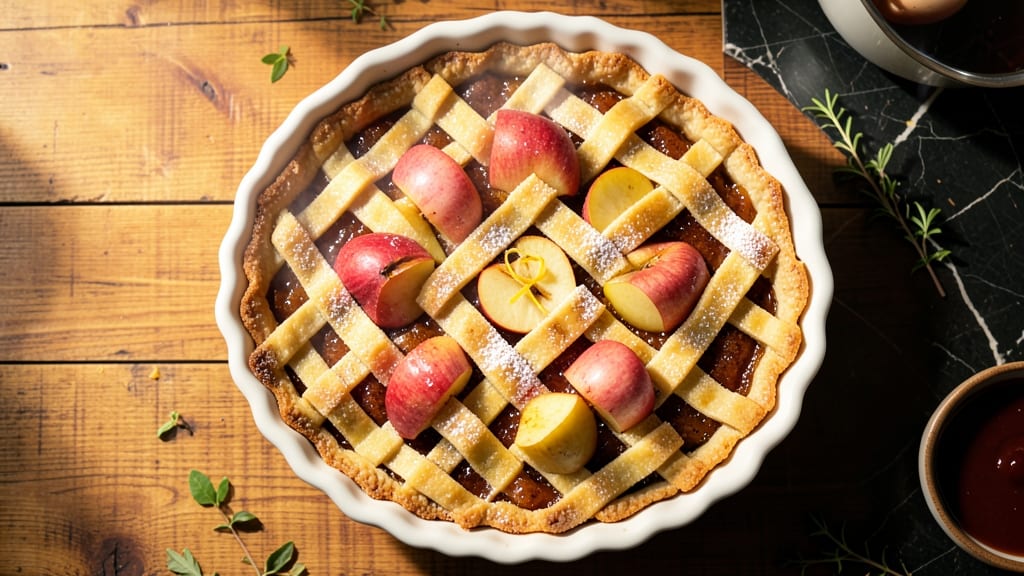 1 Apple Pie Recipe: Flaky Lattice Crust With Foil-Sealed Vanilla Swirls