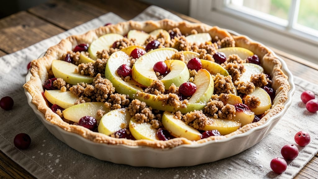 Apple Cranberry Crumb Pie Recipe: Tart-Sweet Balance With Buttery Streusel Topping