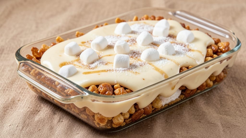 Rice Krispie Treat Recipe with Pudding Mix: Foil-Sealed Crunch and Creamy Swirl Fusion