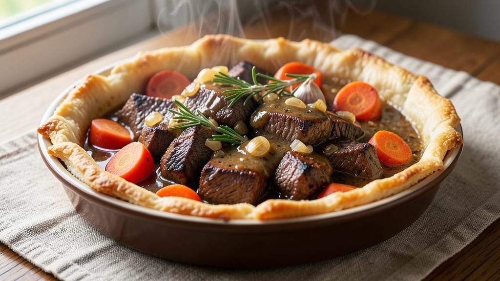 Slow Cooker Steak and Ale Pie Recipe: Rich Gravy and Flaky Top Crust in One Pot