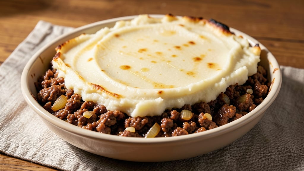 Shepherd's Pie Recipe Without Vegetables: Creamy Mashed Potato Topped Meat Masterpiece
