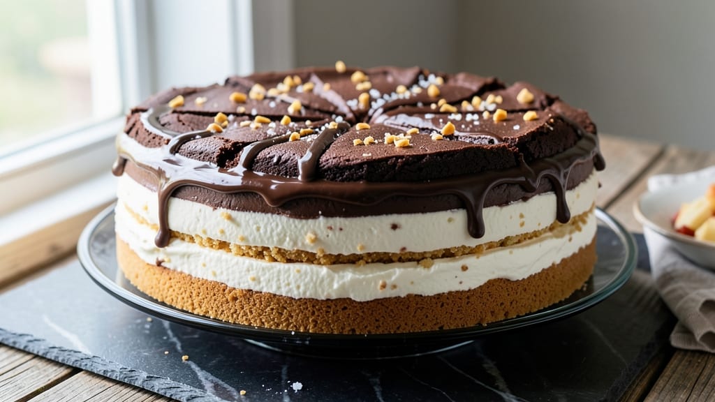 4 Layer Chocolate Pie Recipe: Velvety Fudge Meets Crunchy Cookie Topping