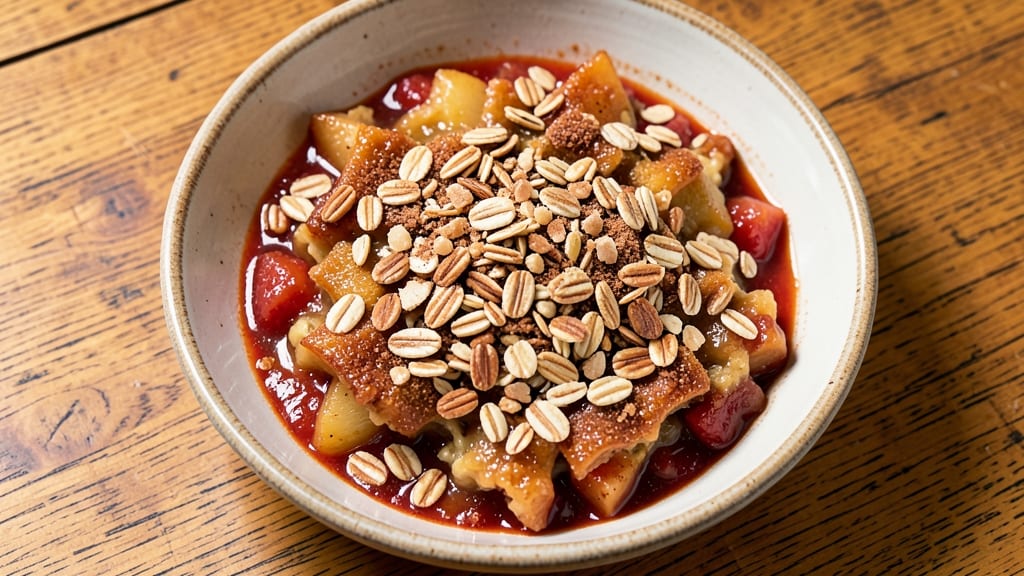 Apple Crisp Recipe With Pie Filling and Oats: Warm Spiced Apple Filling Cradled in Crunchy Oat Topping