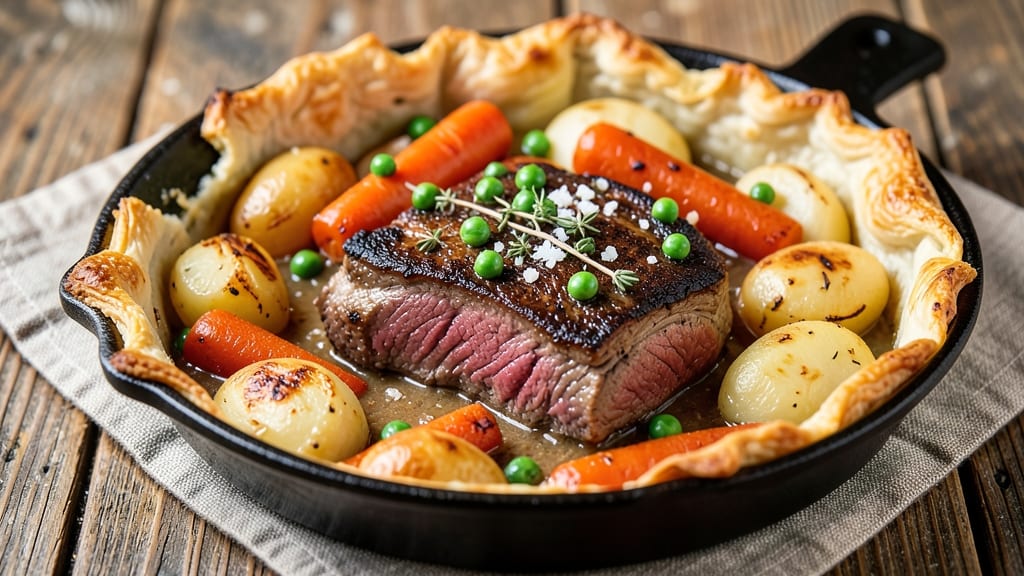 Skillet Beef Pot Pie Recipe: One-Pan Gravy-Braised Richness