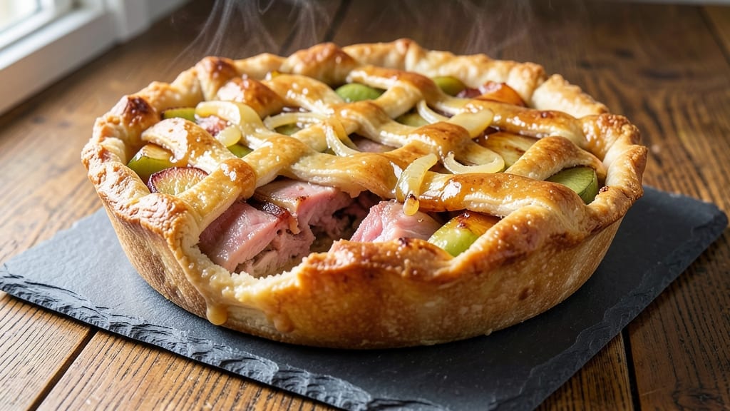 Pork and Apple Pie Recipe: Savory-Sweet Crust Hugs Juicy Filling