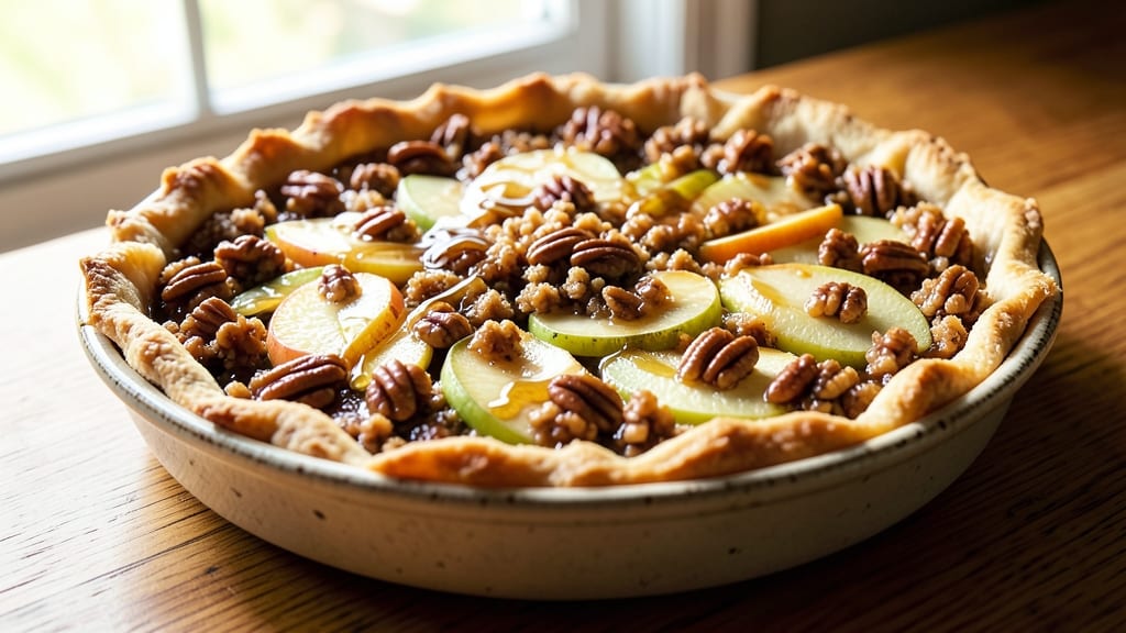 Apple Pecan Crumble Pie Recipe: Buttery Streusel Crunch Over Spiced Apple Filling