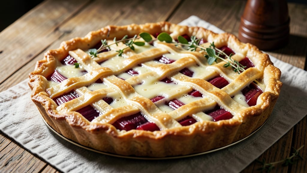 Amish Rhubarb Custard Pie Recipe: Tart-Sweet Balance With Buttery Crust Lattice