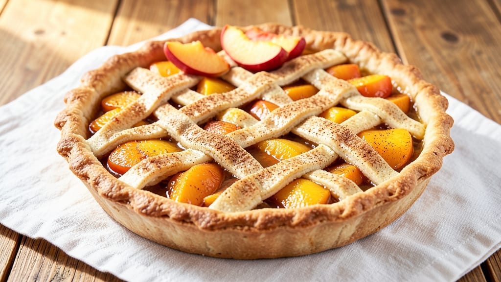 5 Star Peach Pie Recipe: Golden Lattice Crust and Spiced Filling Magic