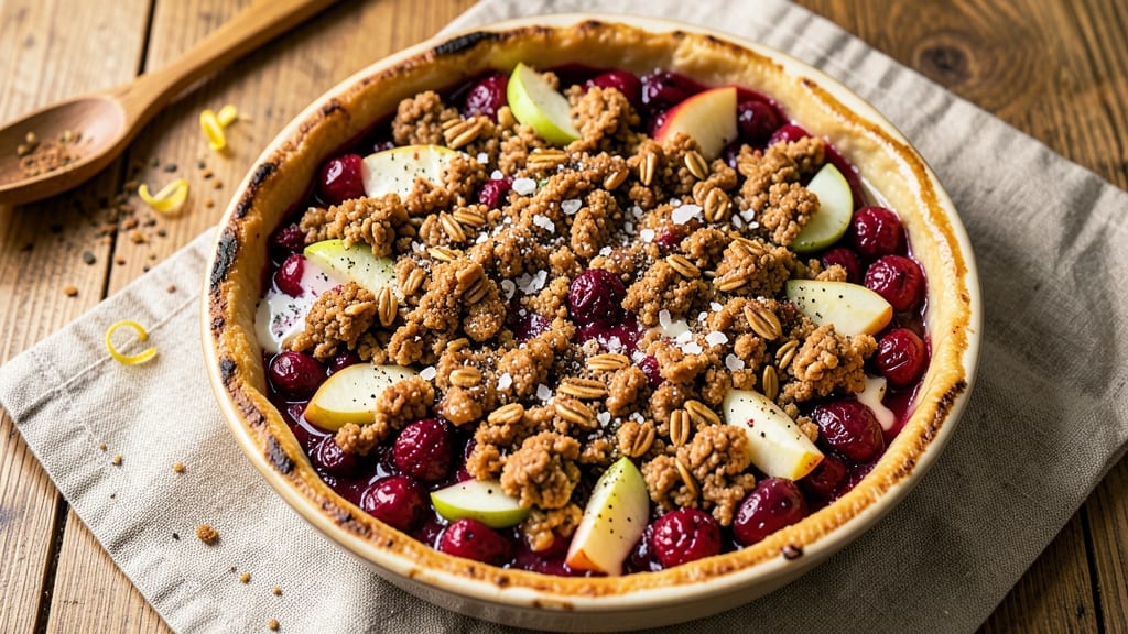 Apple Boysenberry Crumble Pie Recipe: Tart-Sweet Berries with Buttery Streusel Crunch