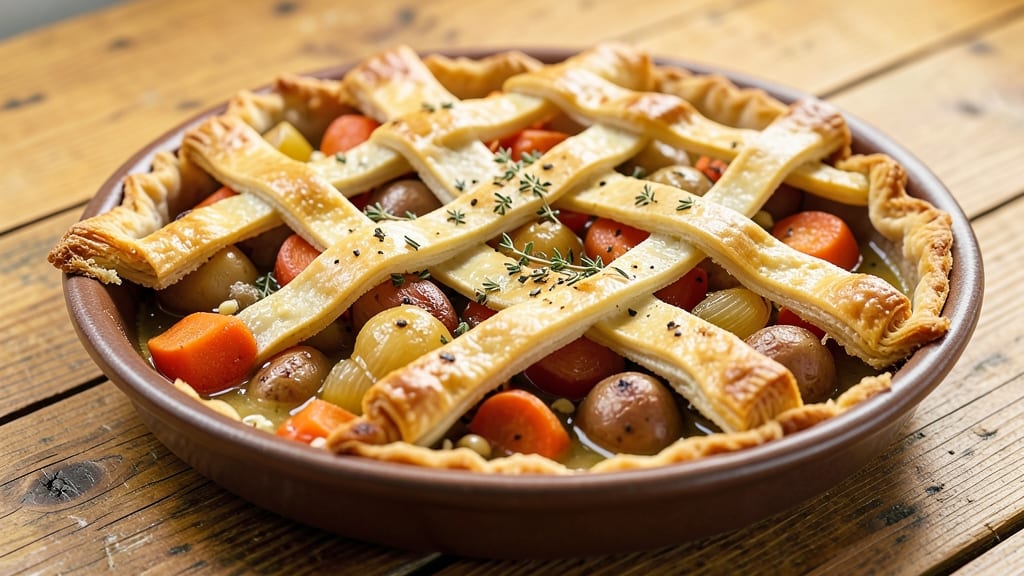 Root Vegetable Pot Pie Recipe: Herb-Infused Gravy and Flaky Top Crust