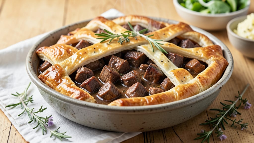 Slow Cooker Beef Pie Recipe: Hearty Gravy-Braised Meat Under Foil-Sealed Crust
