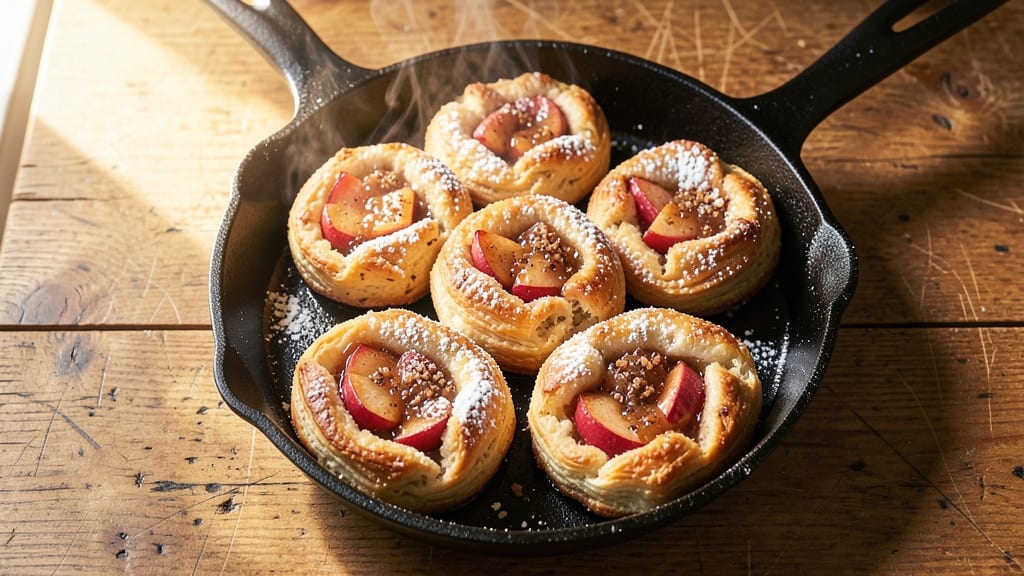 Skillet Apple Pie Biscuits Recipe: Buttery Streusel Crunch With Warm Cinnamon Filling