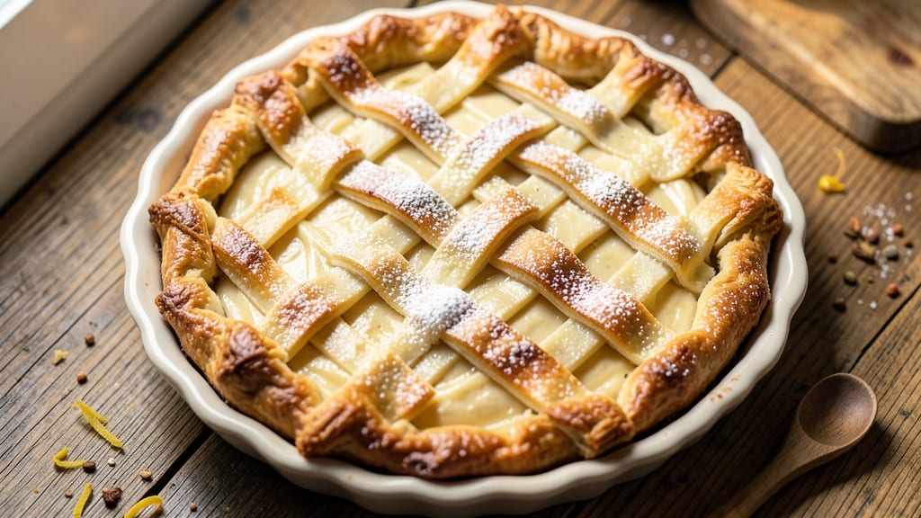 Soul Food Buttermilk Pie Recipe: Creamy Vanilla Swirls With Crispy Lattice Top