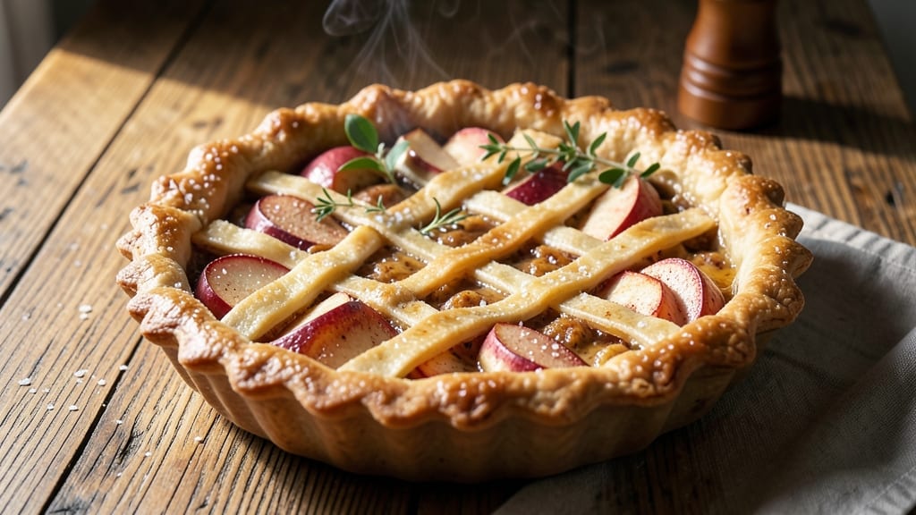 Springform Apple Pie Recipe: Crispy Lattice Crown With Foil-Sealed Juiciness